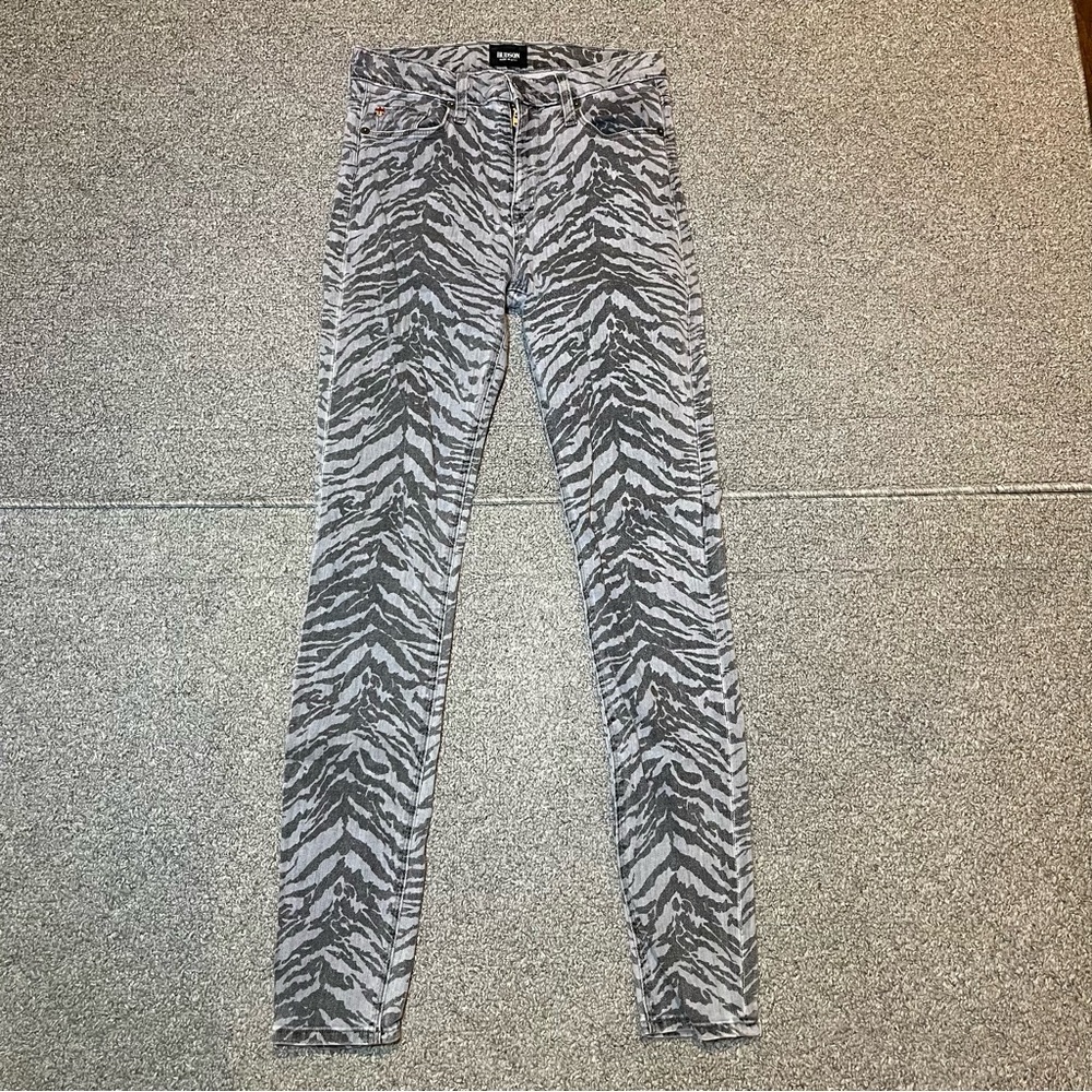 Hudson Barbara High Waist Skinny Jeans Women’s Size 26 Gray Camouflage Camo